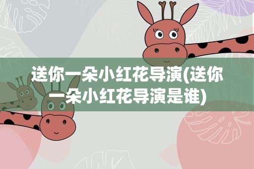 送你一朵小红花导演(送你一朵小红花导演是谁)