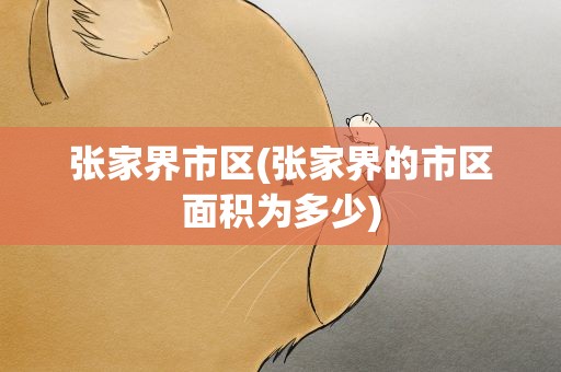 张家界市区(张家界的市区面积为多少)