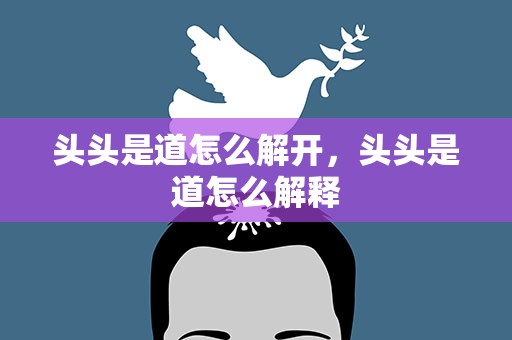 头头是道怎么解开，头头是道怎么解释