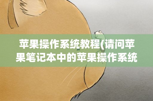 苹果操作系统教程(请问苹果笔记本中的苹果操作系统怎么快速入门掌握使用)