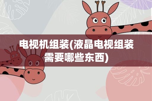 电视机组装(液晶电视组装需要哪些东西)
