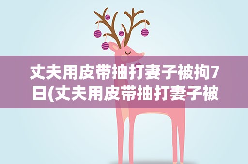 丈夫用皮带抽打妻子被拘7日(丈夫用皮带抽打妻子被拘7日,你怎么看)