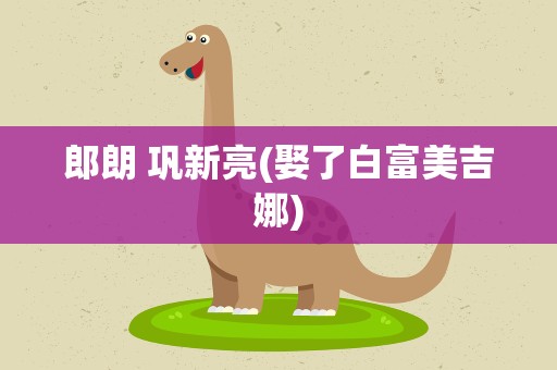 郎朗 巩新亮(娶了白富美吉娜)