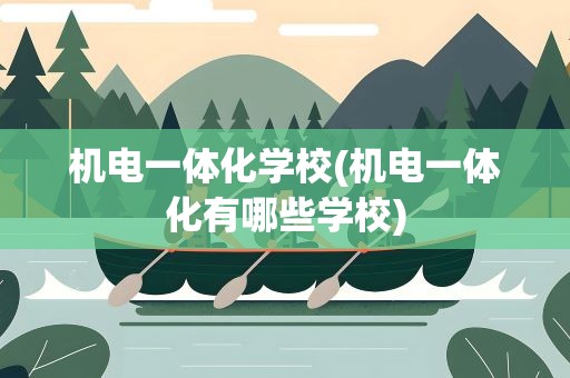 机电一体化学校(机电一体化有哪些学校)