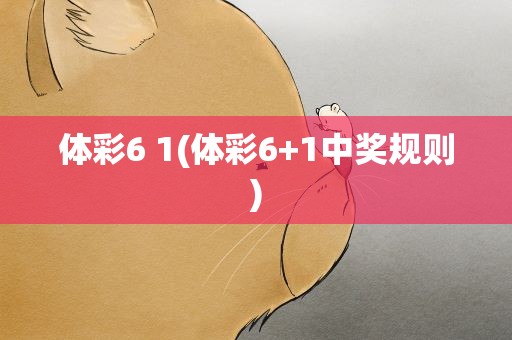 体彩6 1(体彩6+1中奖规则)