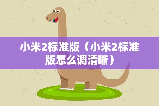 小米2标准版（小米2标准版怎么调清晰）