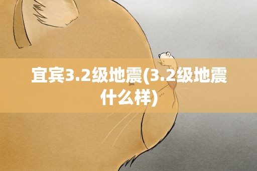 宜宾3.2级地震(3.2级地震什么样)