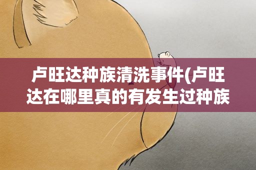 卢旺达种族清洗事件(卢旺达在哪里真的有发生过种族清洗的大屠杀吗)