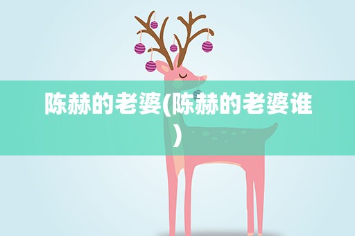 陈赫的老婆(陈赫的老婆谁)