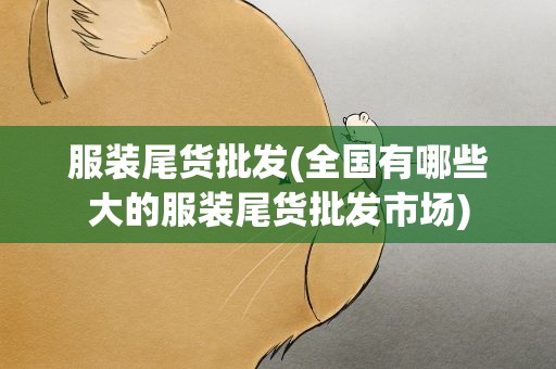 服装尾货批发(全国有哪些大的服装尾货批发市场)