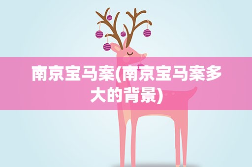 南京宝马案(南京宝马案多大的背景)