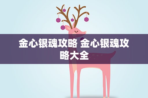 金心银魂攻略 金心银魂攻略大全