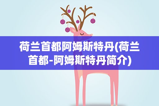 荷兰首都阿姆斯特丹(荷兰首都-阿姆斯特丹简介)