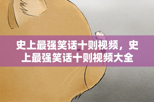 史上最强笑话十则视频，史上最强笑话十则视频大全