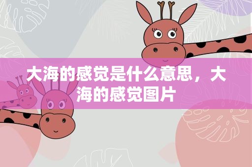 大海的感觉是什么意思，大海的感觉图片