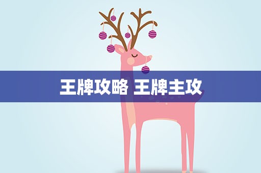 王牌攻略 王牌主攻