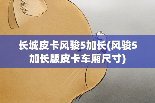 长城皮卡风骏5加长(风骏5加长版皮卡车厢尺寸)