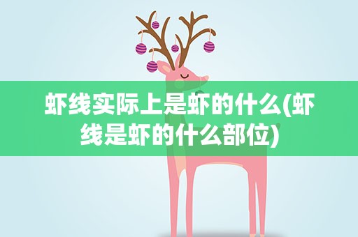 虾线实际上是虾的什么(虾线是虾的什么部位)