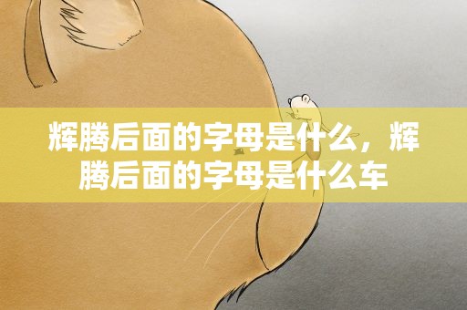 辉腾后面的字母是什么，辉腾后面的字母是什么车