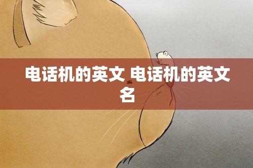 电话机的英文 电话机的英文名