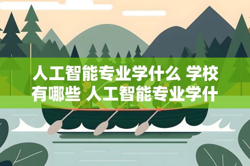 人工智能专业学什么 学校有哪些 人工智能专业学什么 学校有哪些专业好