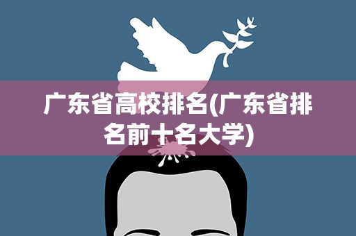 广东省高校排名(广东省排名前十名大学)