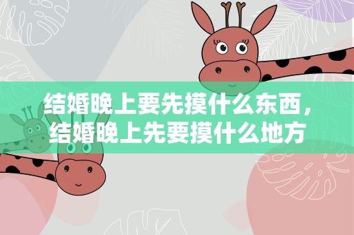 结婚晚上要先摸什么东西，结婚晚上先要摸什么地方