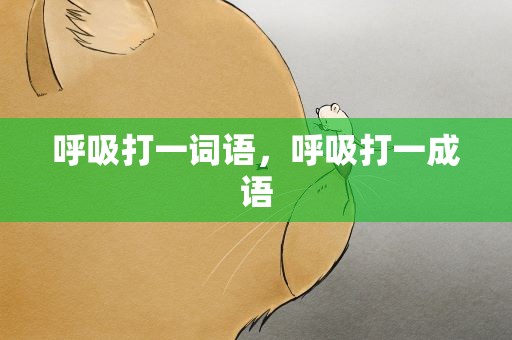 呼吸打一词语，呼吸打一成语