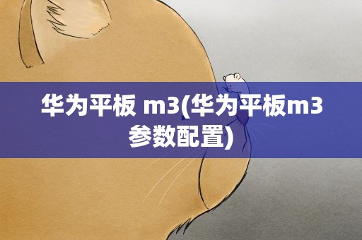 华为平板 m3(华为平板m3参数配置)