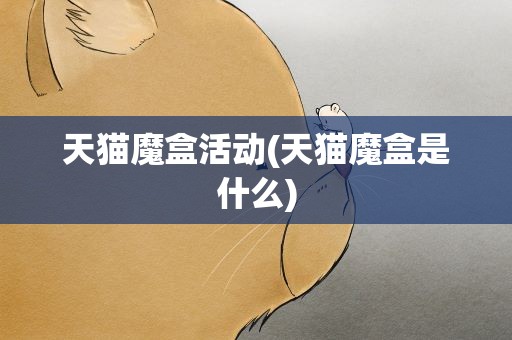 天猫魔盒活动(天猫魔盒是什么)