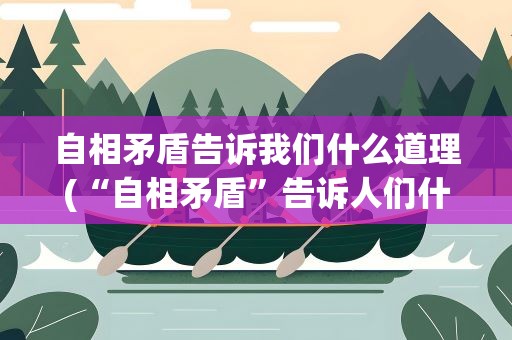 自相矛盾告诉我们什么道理(“自相矛盾”告诉人们什么道理)