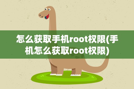 怎么获取手机root权限(手机怎么获取root权限)