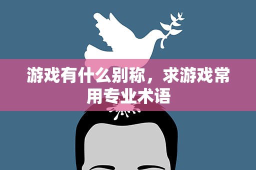 游戏有什么别称，求游戏常用专业术语
