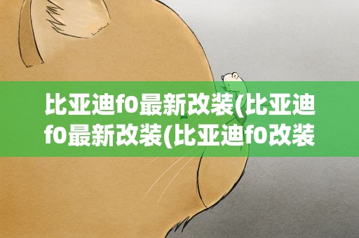 比亚迪f0最新改装(比亚迪f0最新改装(比亚迪f0改装案例))