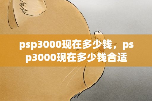 psp3000现在多少钱，psp3000现在多少钱合适