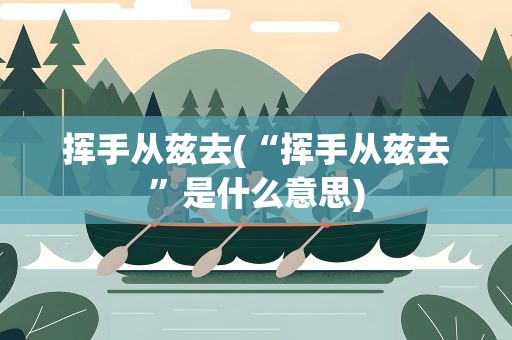 挥手从兹去(“挥手从兹去”是什么意思)