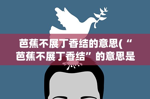 芭蕉不展丁香结的意思(“芭蕉不展丁香结”的意思是什么)