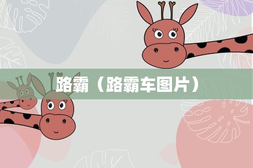 路霸（路霸车图片）