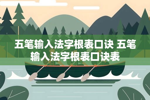 五笔输入法字根表口诀 五笔输入法字根表口诀表