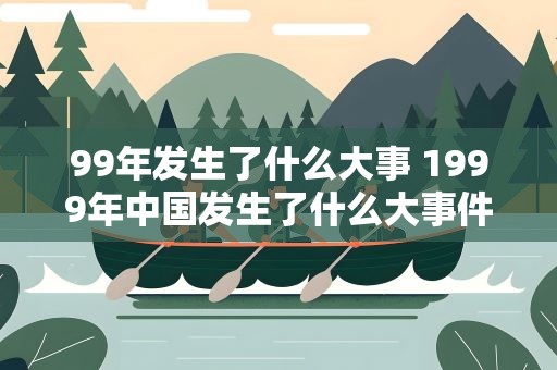 99年发生了什么大事 1999年中国发生了什么大事件