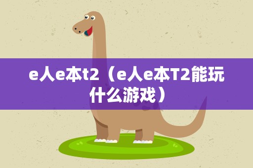 e人e本t2（e人e本T2能玩什么游戏）