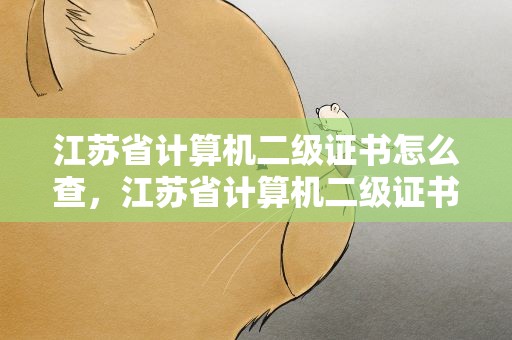 江苏省计算机二级证书怎么查，江苏省计算机二级证书怎么查询