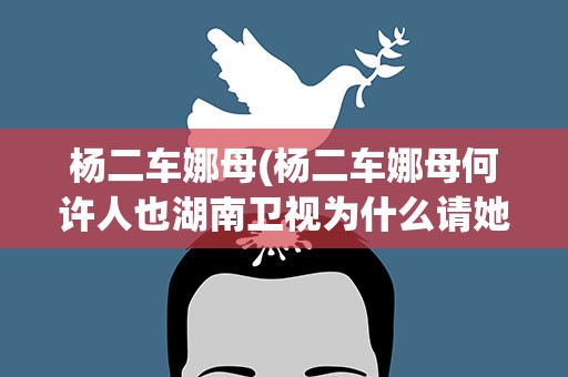 杨二车娜母(杨二车娜母何许人也湖南卫视为什么请她做评委)