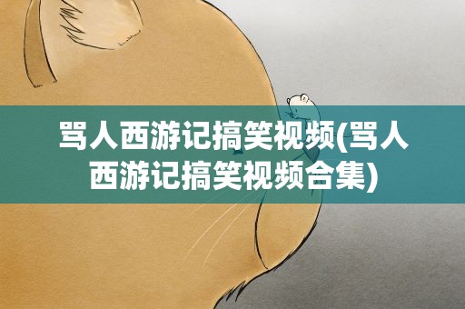 骂人西游记搞笑视频(骂人西游记搞笑视频合集)