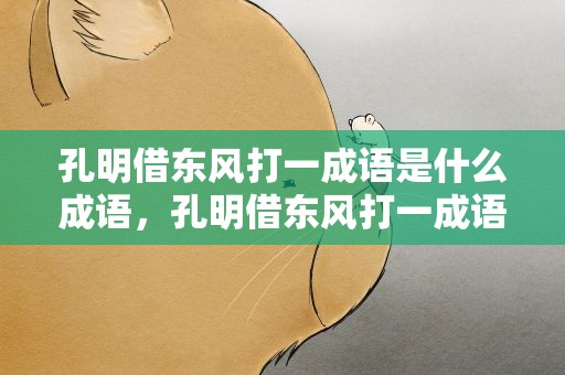 孔明借东风打一成语是什么成语，孔明借东风打一成语是什么成语啊