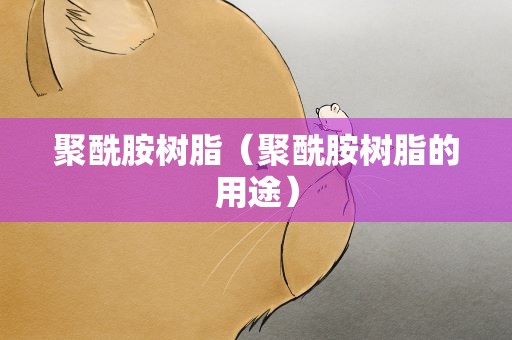 聚酰胺树脂（聚酰胺树脂的用途）