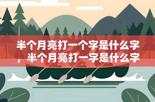 半个月亮打一个字是什么字，半个月亮打一字是什么字呀