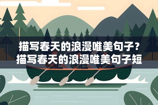 描写春天的浪漫唯美句子？描写春天的浪漫唯美句子短句