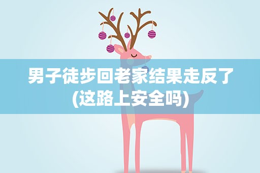 男子徒步回老家结果走反了(这路上安全吗)