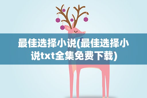 最佳选择小说(最佳选择小说txt全集免费下载)